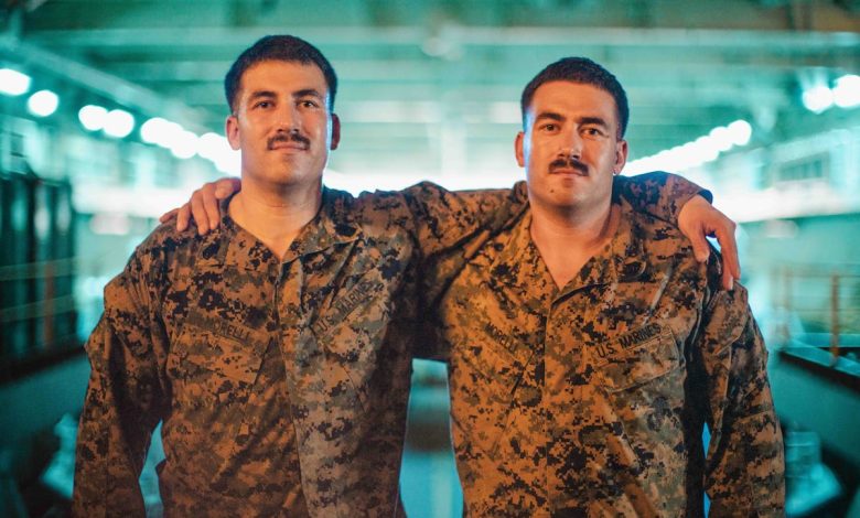 Marine promoted by identical twin brother while deployed with 15th MEU