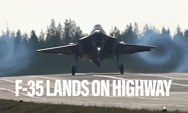 In first, F-35s land on Finnish highway to drill for future wars