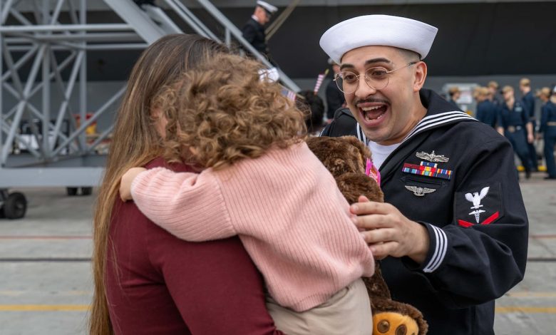 After nine grueling months at sea, USS Theodore Roosevelt is home