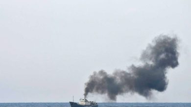 Russian spy ship caught fire off Syria’s coast, its broadcast recorded