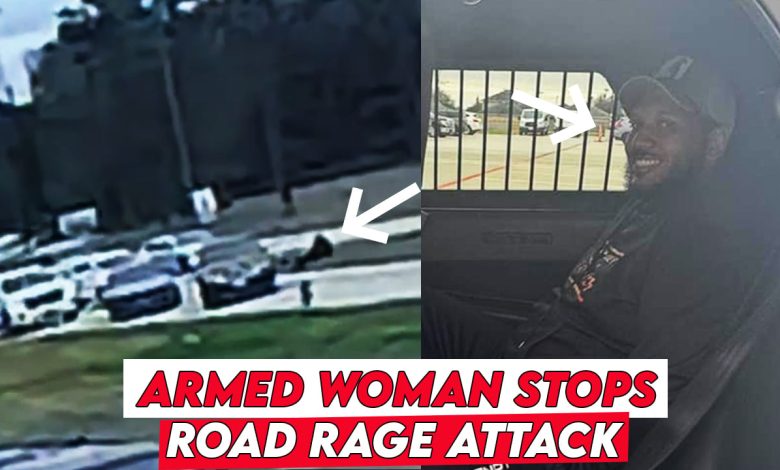 Armed Woman Stops Road Rage Attacker in Houston | Caught on Camera